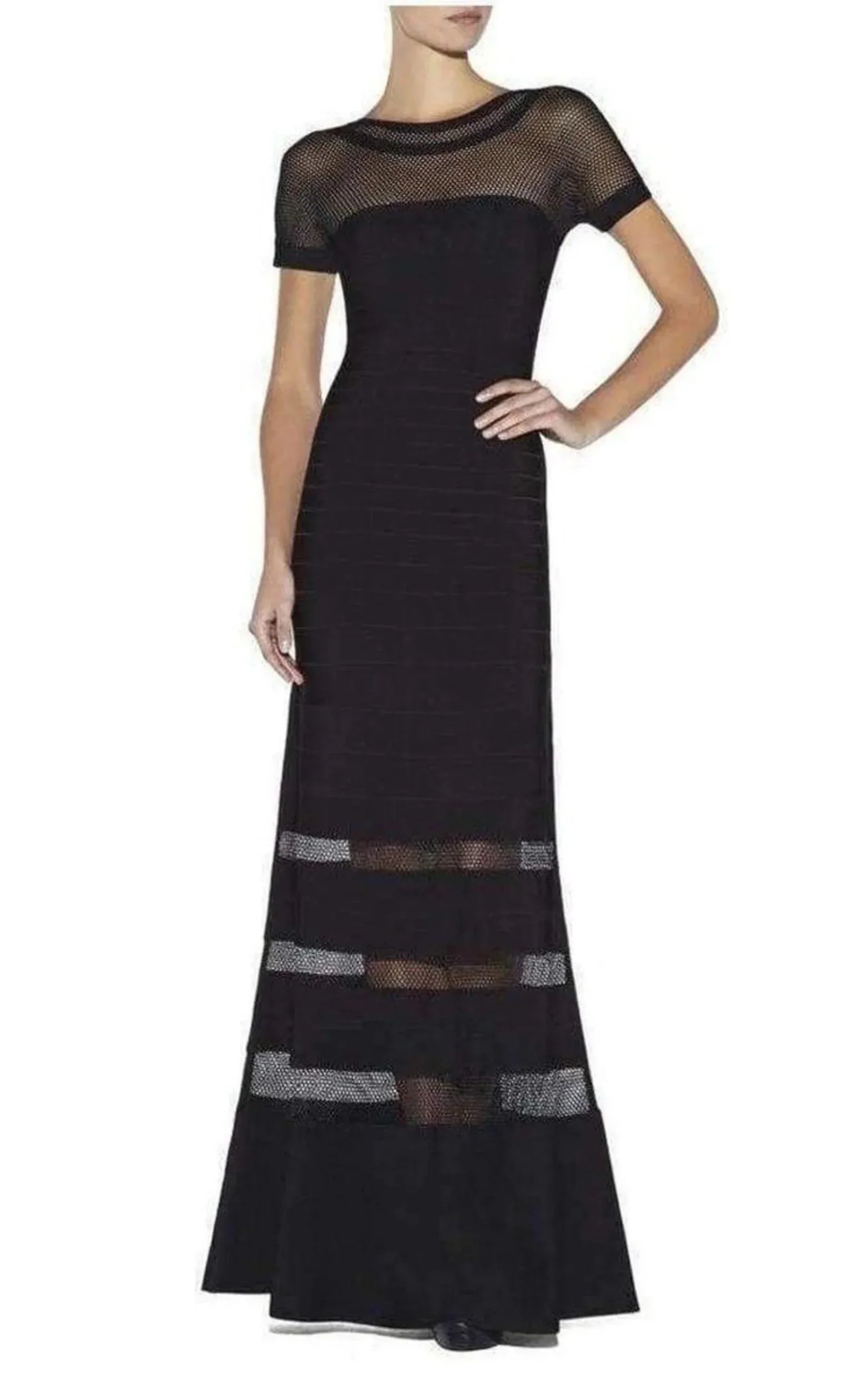 Gweneth Multi Sizetitch Crochet Detail Gown