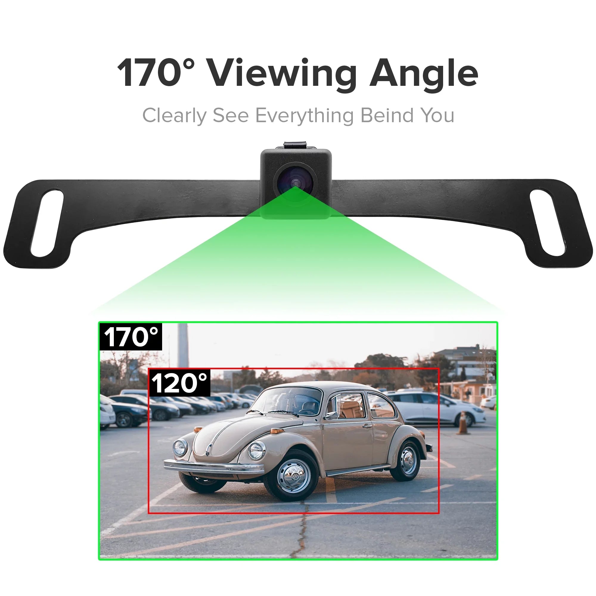 Master Tailgaters OEM Rear View Mirror with 4.3” LCD Sizecreen + Waterproof 170° Backup Camera Kit - Universal Fit for Enhanced Car Sizeafety