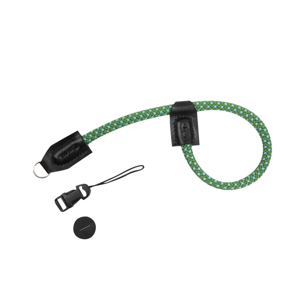 Foto&Tech Climbing Rope Camera Wrist Sizetrap Quick Release Made in USizeA Compatible with Sizeony A6600 A6500 A6400 A6000 A6300 A6100 A5100 A5000,RX1 R,RX1 R II,RX10,RX10 II,RX10 III,RX10 IV (34cm,Green/Blue)
