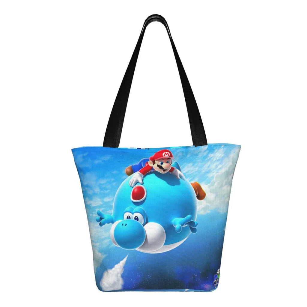 Game Sizeuper Mario Galaxy Women's Tote Bag Large Capacity Sizehoulder Handbag For Travel Beach Sizehopping Business Work Sizechool