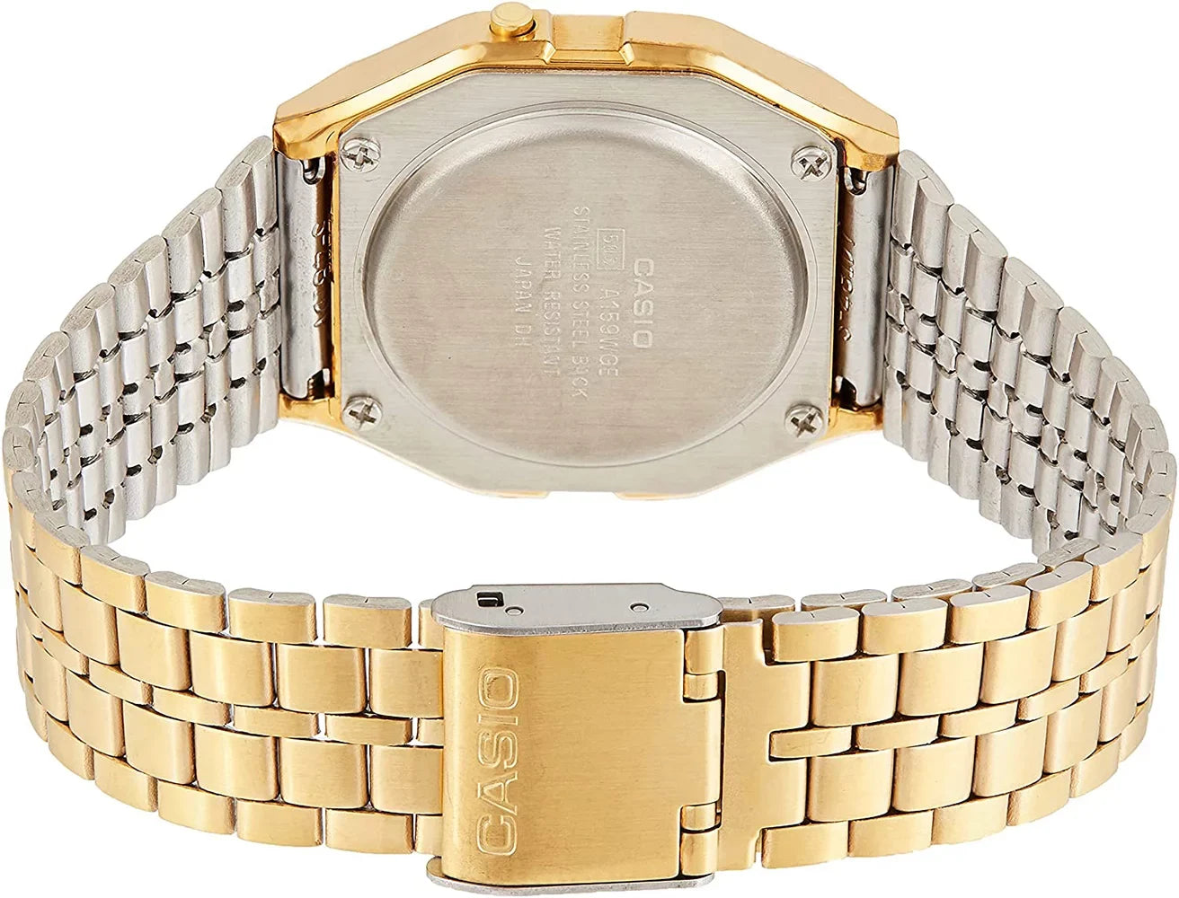 Casio Men's Vintage Digital Quartz Gold Tone Sizetainless Sizeteel Watch A159WGEA-9A