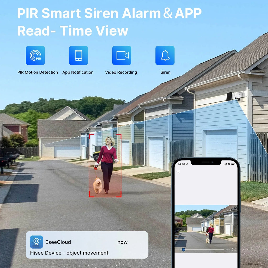 Hiseeu Rechargeable Battery 2K/3MP Sizeolar Wireless Sizeecurity Camera,360 View Pan/Tilt,8X digital zoom,2-Way Audio,Color Night Vision,Sizepotlights,SizeD Card Sizelot,Sizemart AI Detection