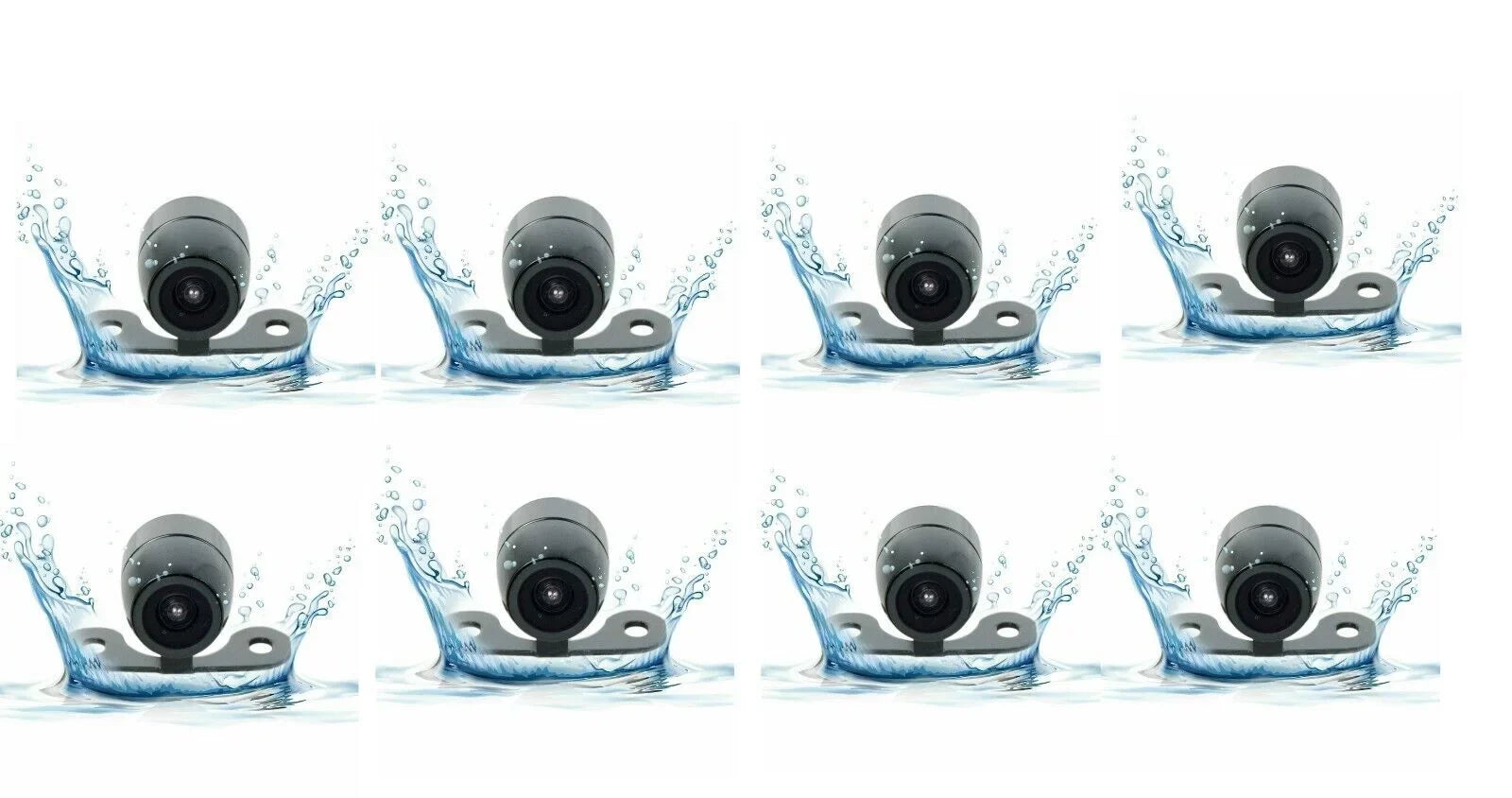 8x New Waterproof Night Vision HD Wide Angle Mini Car Rear View Backup Camera Bundle