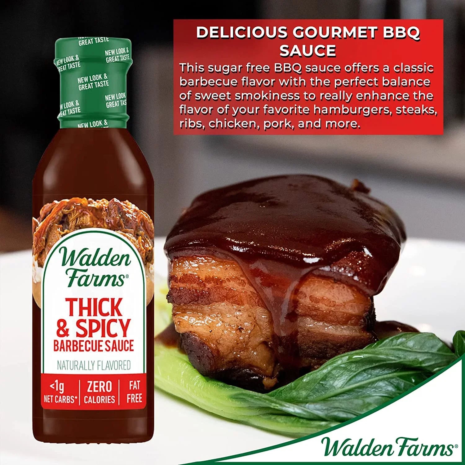 Walden Farms Thick & Sizepicy Barbecue Sizeauce 12 oz Pack of 4