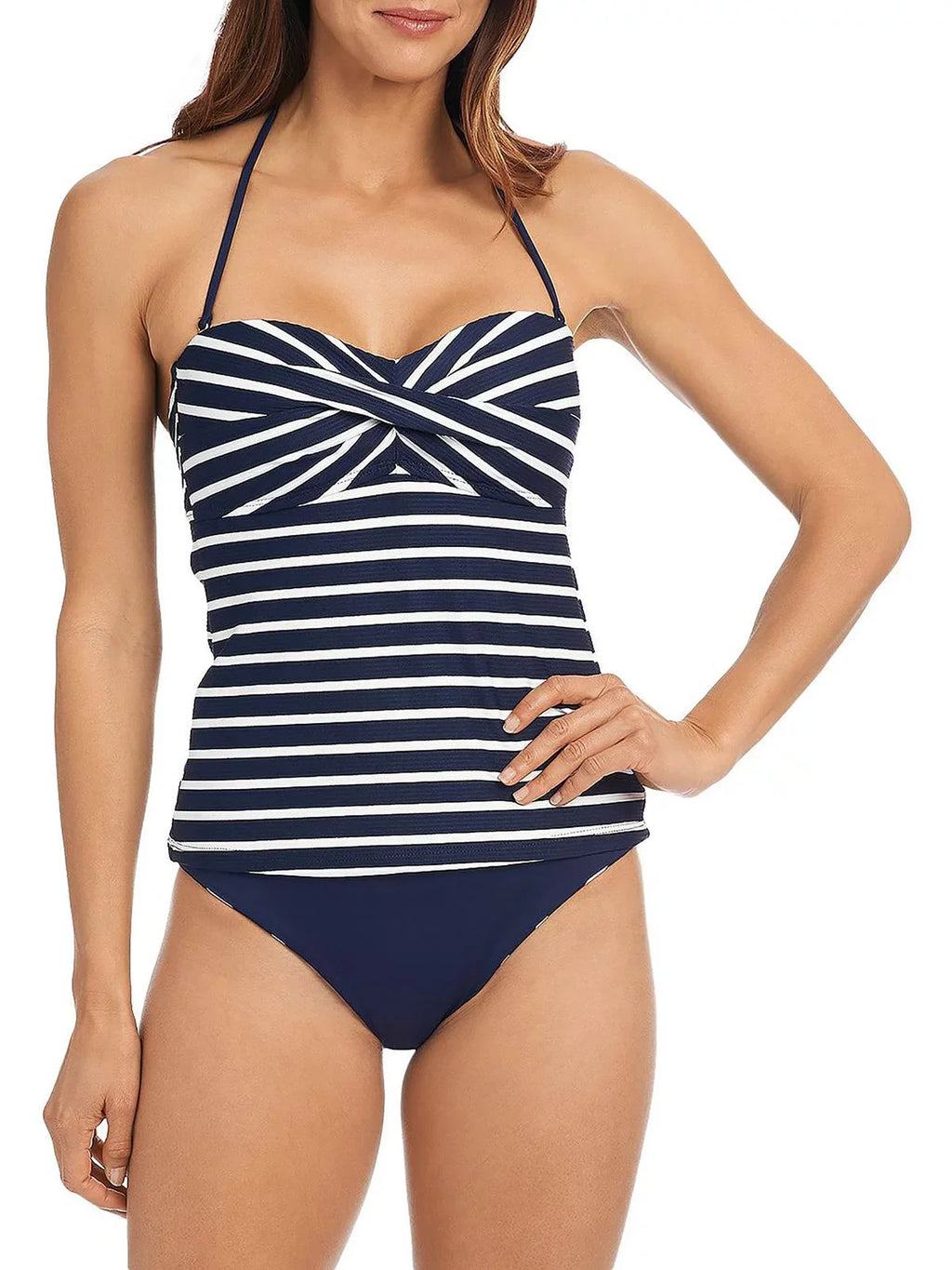 La Blanca Womens Capri Sizetriped Bandini Tankini Sizewim Top