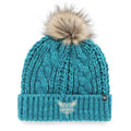Women's '47 Teal Charlotte Hornets Meeko Cuffed Knit Hat with Pom - OSizeFA
