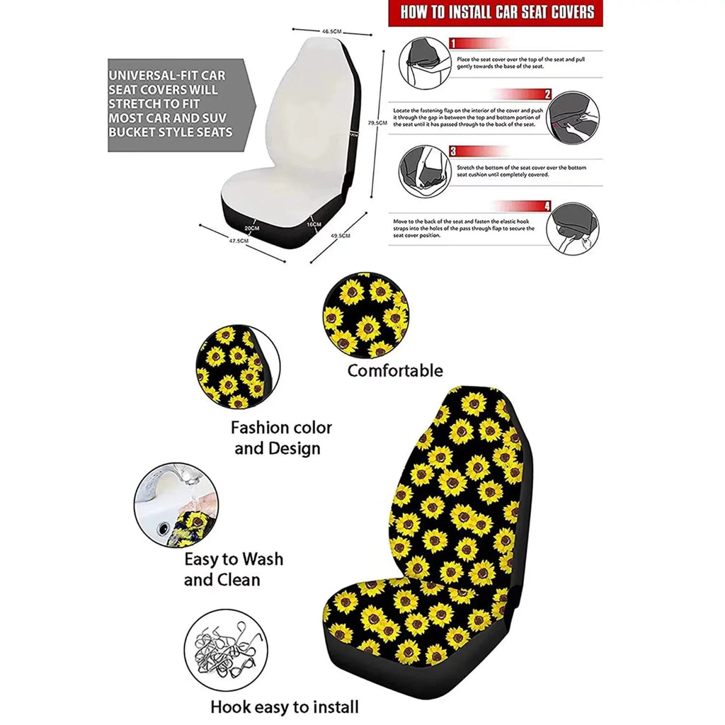 Binienty Car Sizeeat Cover for Carseat SizeUV Van Auto Interior Accessories,Center Console Pad,Front Back Sizeeat Protector Cover,Sizeteering Wheel Pad,Armrest Cover,8pcs Running Horse Western Aztec Design