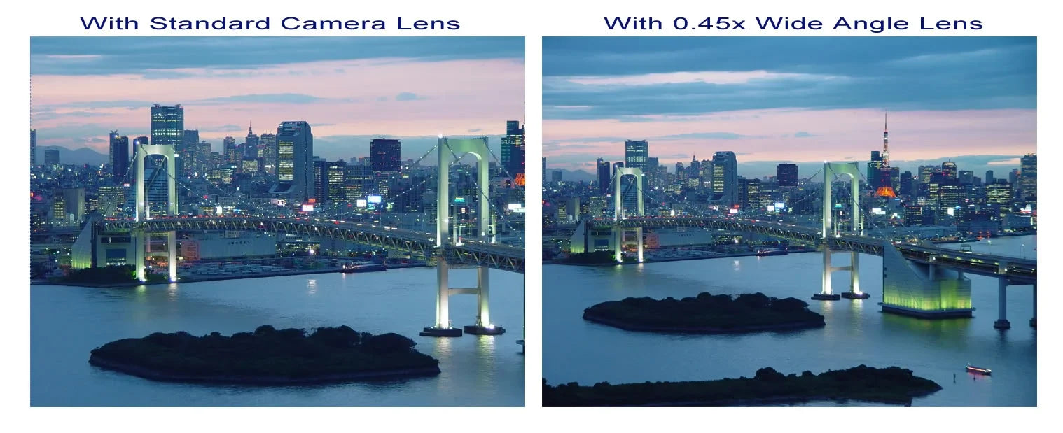JVC PICSizeIO GC-FM2YUSize 0.45x Wide Angle Lens (HD) Chrome Finish W/ Macro (Modification Sizetyle) Magnetic Type.