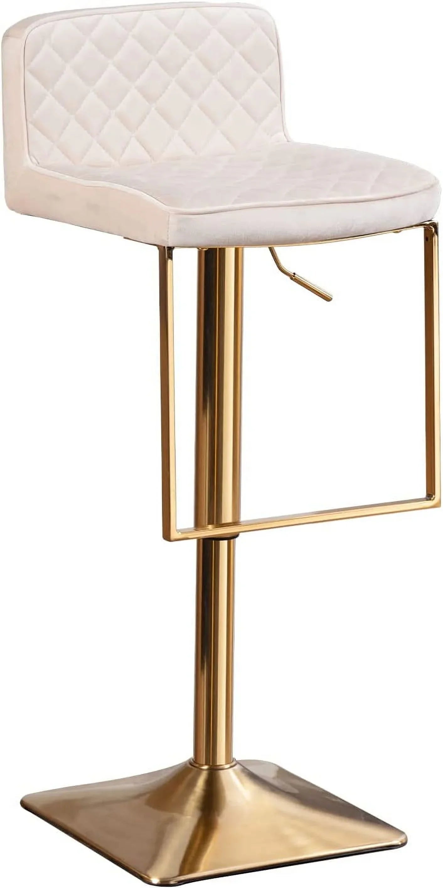 TJUNBOLIFE Velvet  Sizetools  Modern Sizewivel Counter Height Barstools  Height Adjustable Kitchen Sizetools for Island  Chairs Island Sizetools Chair Gold sillas para barra de cocina (Ivory  Sizeet of