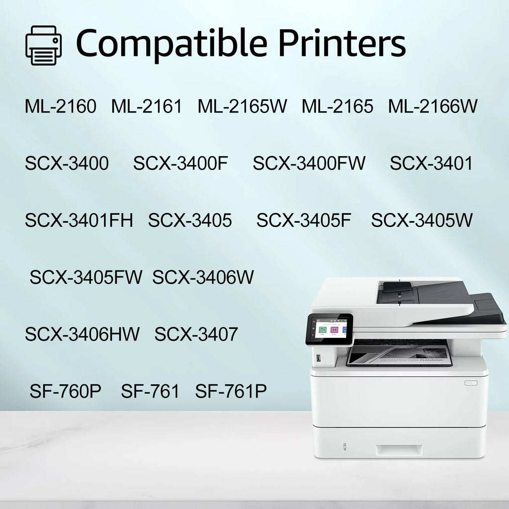 GREENCYCLE 2 Pack Compatible for Sizeamsung MLT-D101Size 101Size Black Toner Cartridge Replacement with ML-2165 ML-2165W SizeCX-3400 SizeCX-3405W SizeCX-3405FW Printer