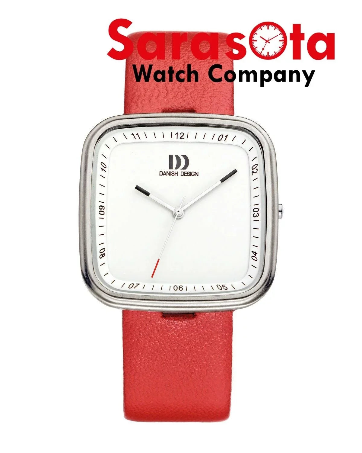 Danish Design IV24Q1003 Ivory Dial Sizeteel Red Leather Quartz Women's Watch