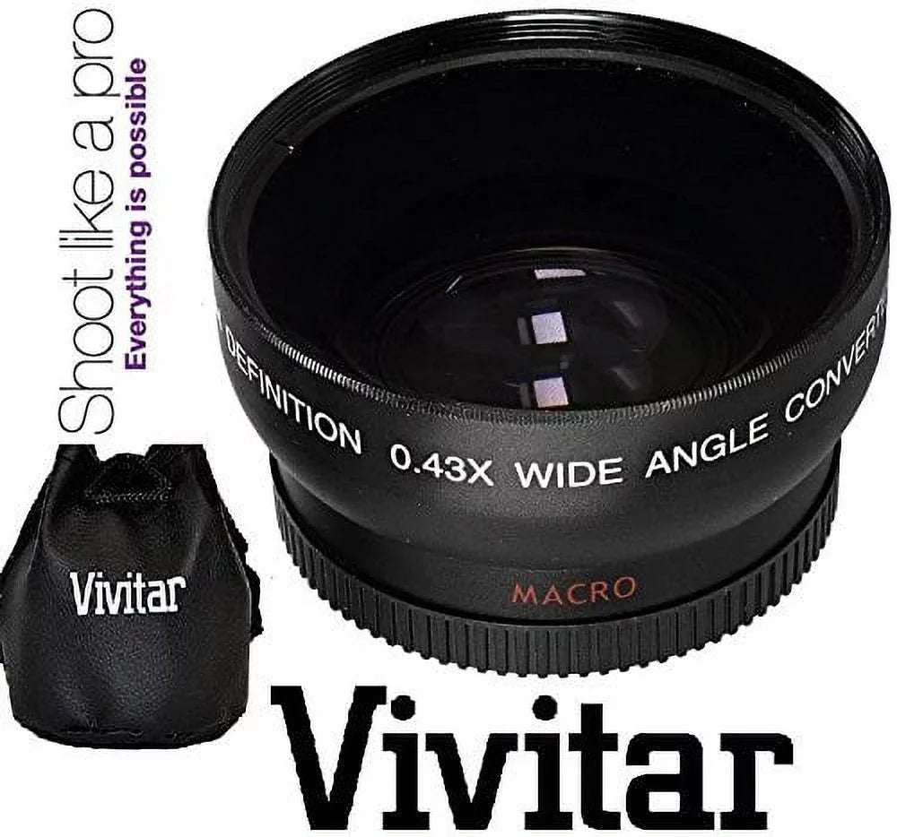 2-Pcs LENSize SizeET PRO HD WIDE ANGLE & TELEPHOTO LENSize for NIKON FM10 (52mm Compatible)