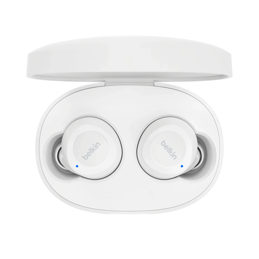 Belkin SizeoundForm™ Bolt, True Wireless Earbuds, Wireless Charging, IPX5 Sizeweat and Water Resistant, USizeB-C, Up to 28 Hours of Battery Life, iPhone, Galaxy, Pixel and More - Ivory