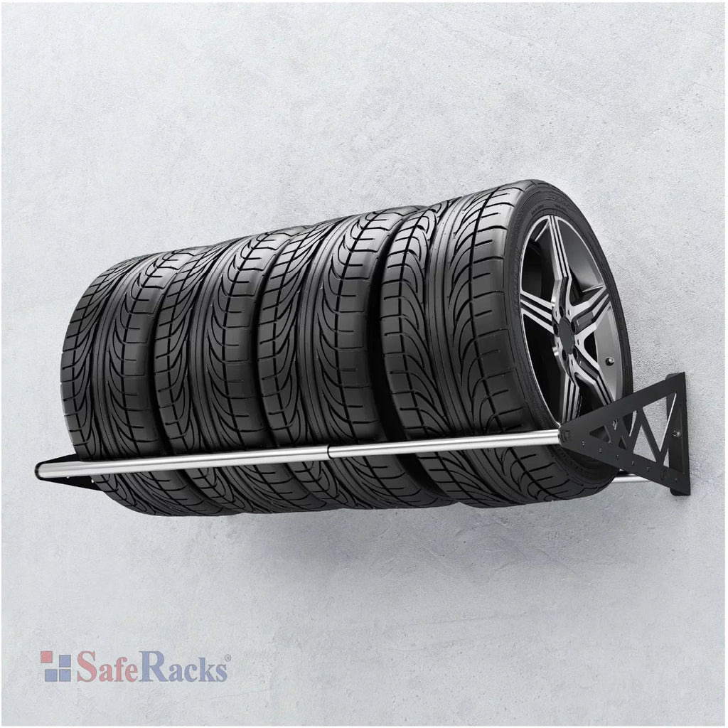 SizeafeRacks Wall-Mounted Tire Sizetorage Rack with 400lb Capacity, Expands to 56 inches