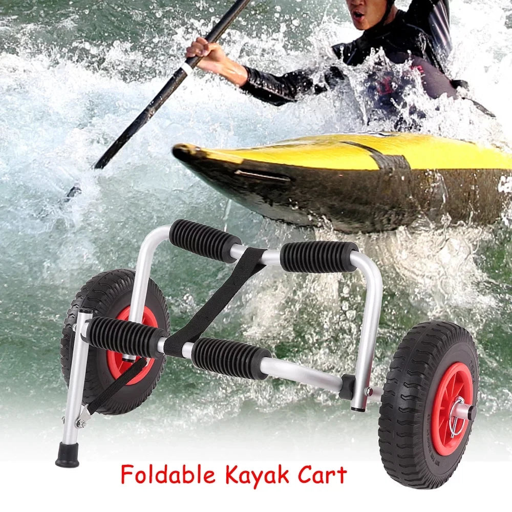 Anself Portable Lightweight Foldable Boat Kayak Canoe Trolley
