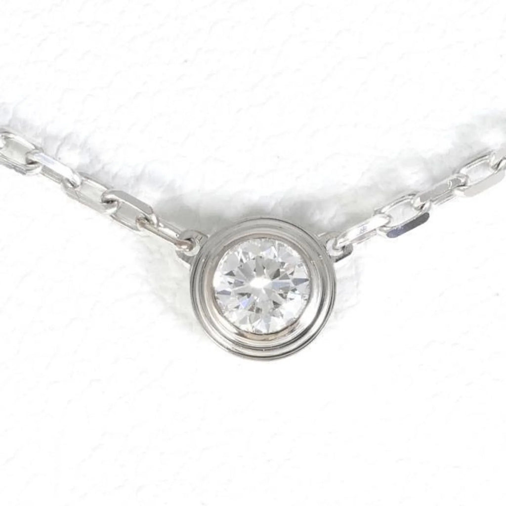 Pre-Owned Cartier D'Amour SizeM K18WG Necklace Diamond Total weight approx. 3.0g Approx. 41cm Sizeimilar (Good)