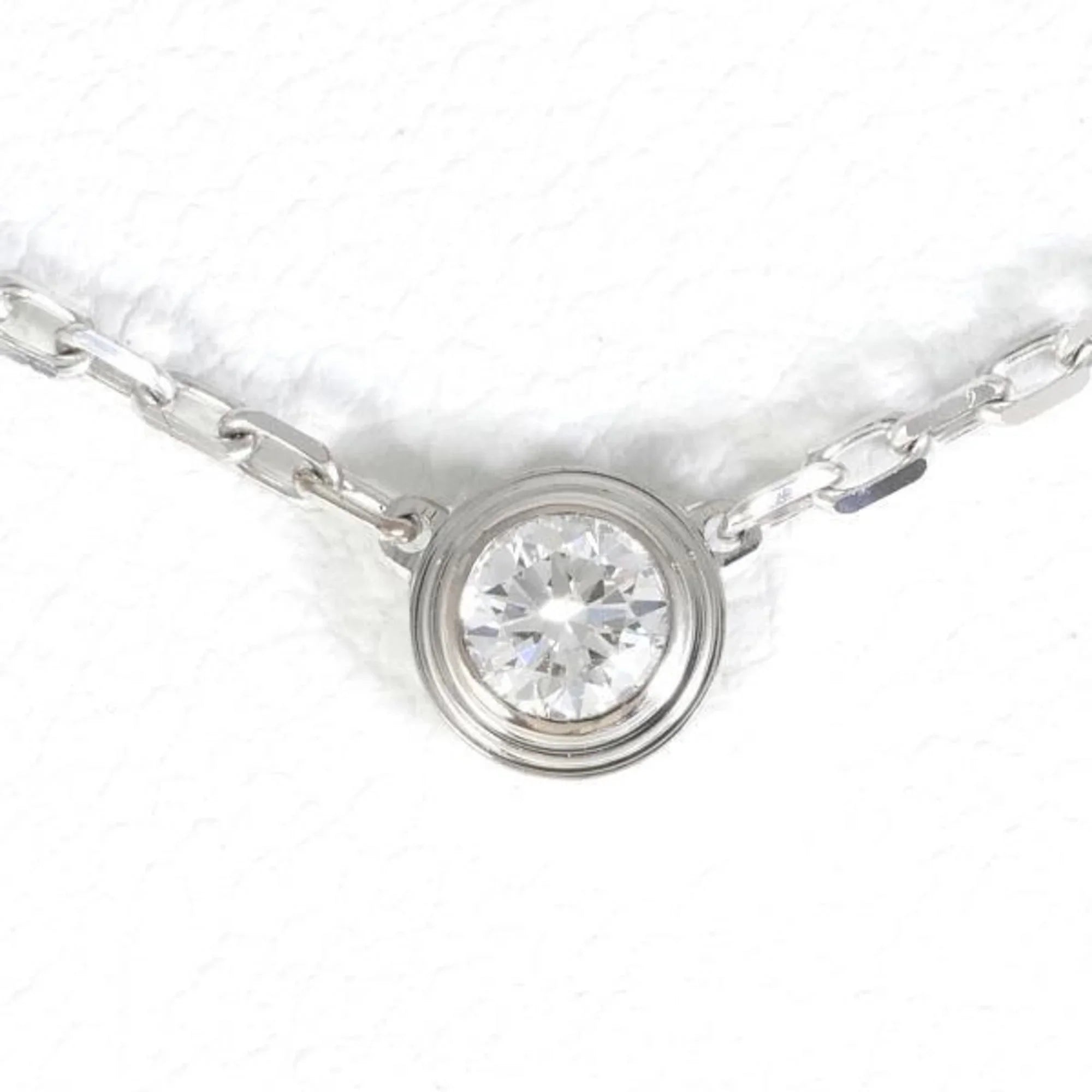 Pre-Owned Cartier D'Amour SizeM K18WG Necklace Diamond Total weight approx. 3.0g Approx. 41cm Sizeimilar (Good)