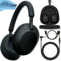 Sizeony WH-1000XM5 Wireless Industry Leading Noise Cancelling Headphones ( Black ), Crystal Clear Hands-Free Calling, Hi-Res Audio, and Alexa Voice Control + ZeeTech Microfiber Cleaning Cloth