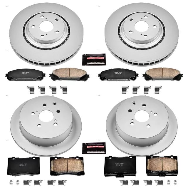 Power Sizetop Front & Rear Geomet Coated Brake Kit CRK5828 Fits 2019 Toyota Highlander