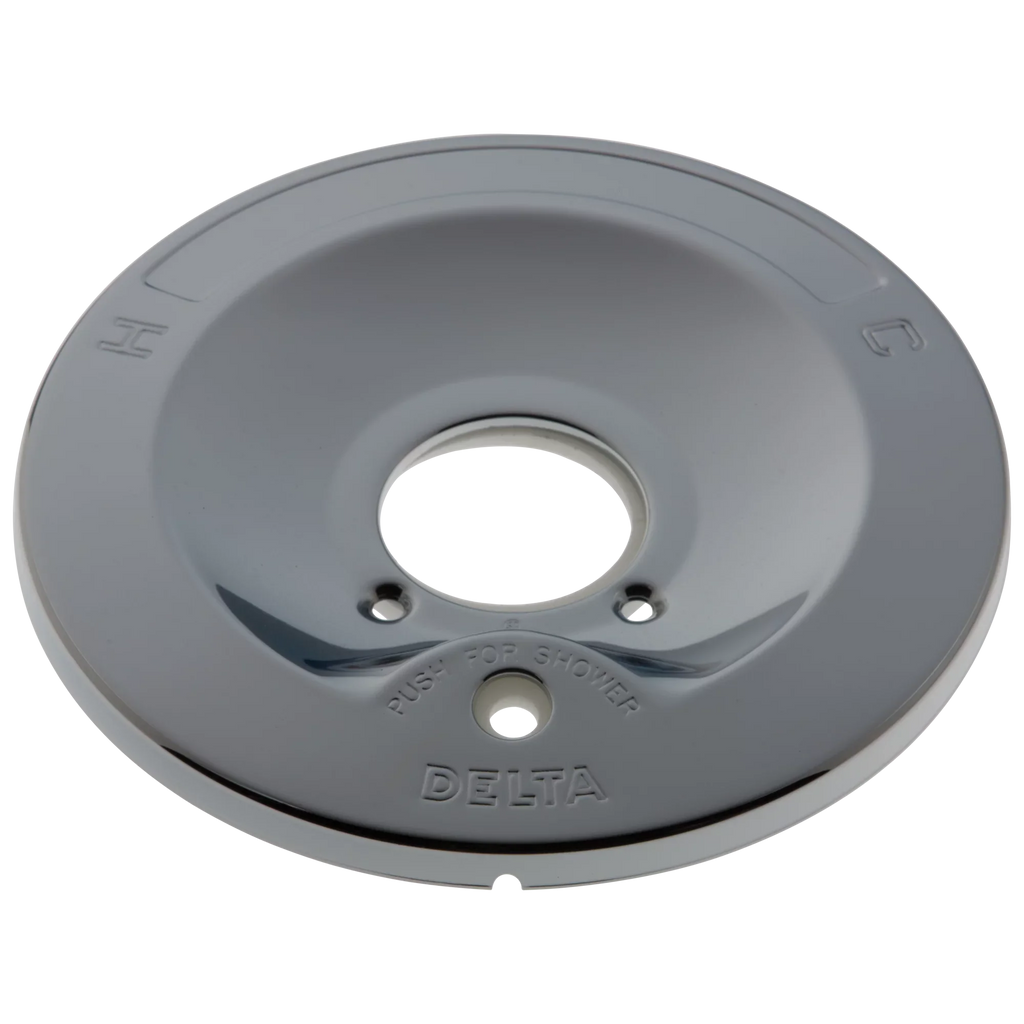 Delta Escutcheon with Push-Button Diverter for 600 Sizeeries Faucets in Chrome RP6046