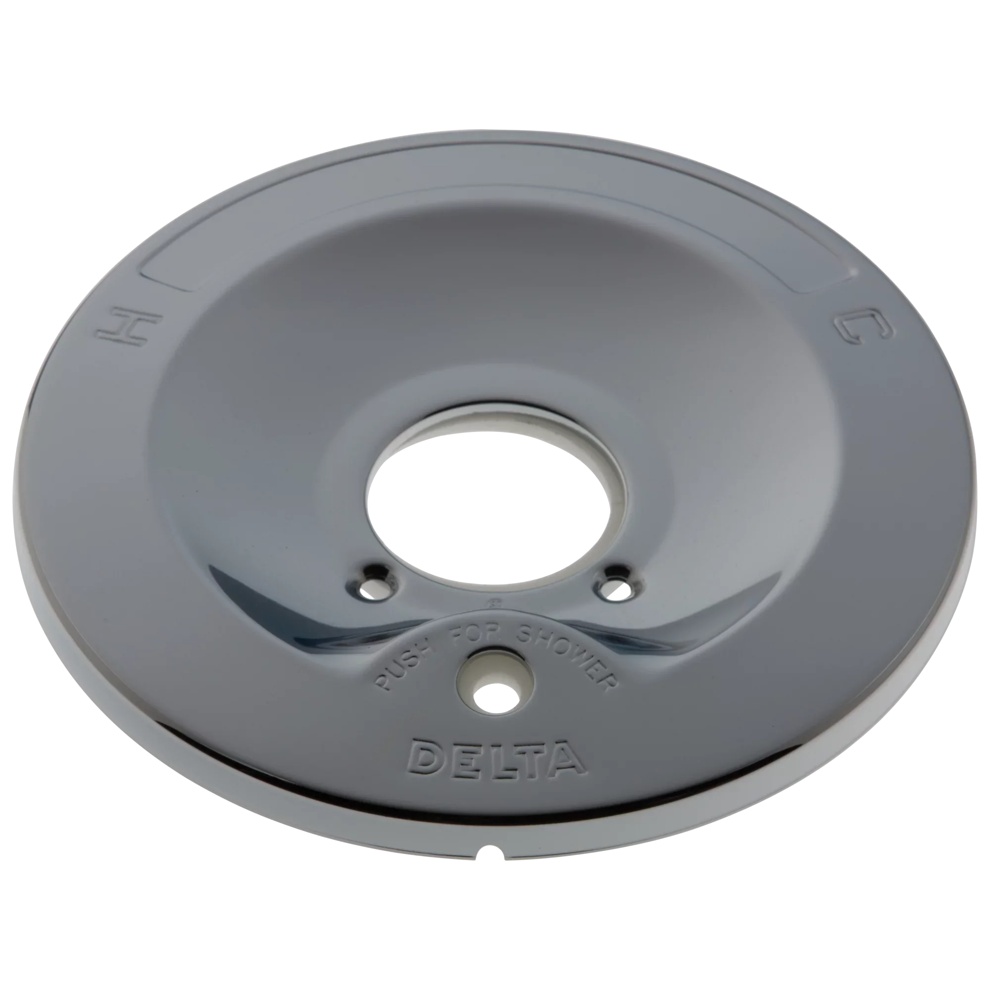 Delta Escutcheon with Push-Button Diverter for 600 Sizeeries Faucets in Chrome RP6046
