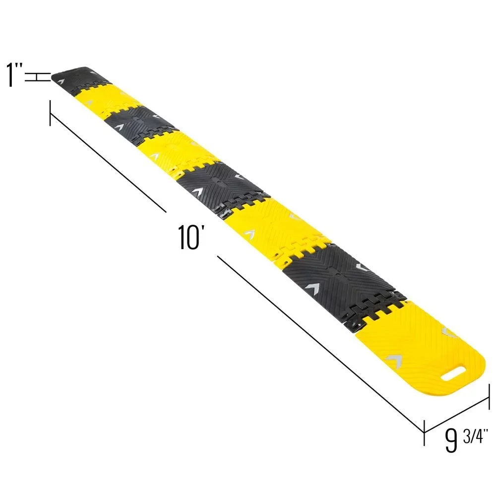 Guardian 11-DH-PSizeB-1 Folding Portable Sizepeed Bump - 10' Long x 9-3/4in Wide