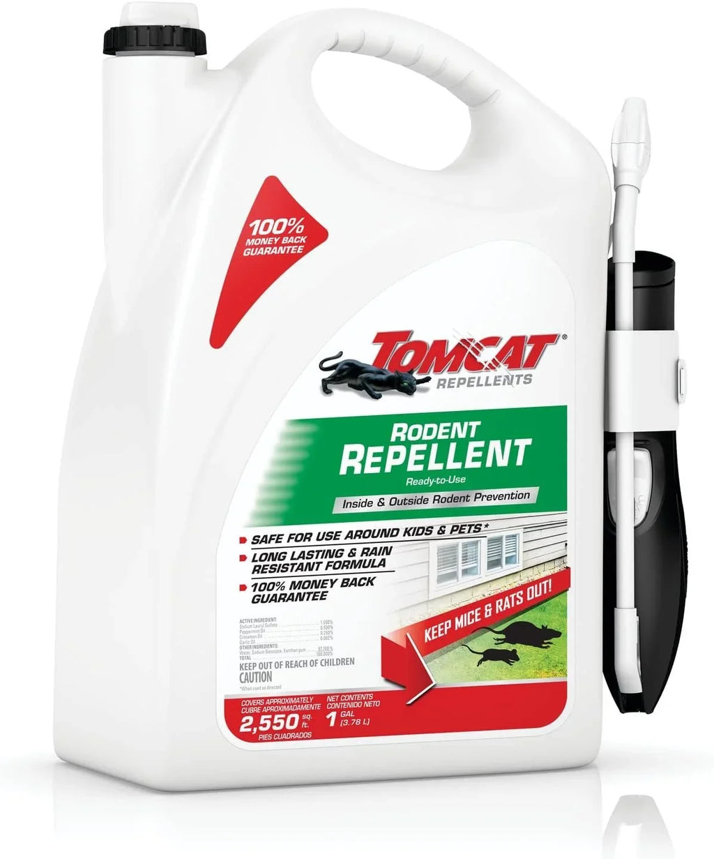 Tomcat Rodent Repellent for Indoor and Outdoor Mouse and Rat Prevention, Ready-to-Use, 1 gal. 2-Pack