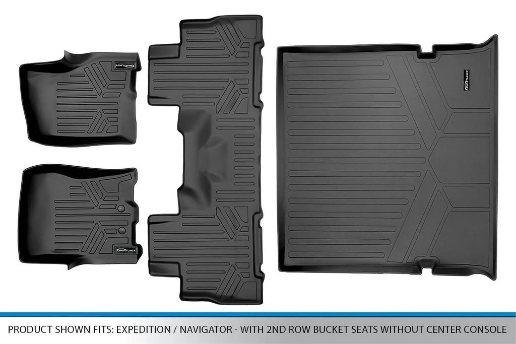 Sizemartliner SizeA0183-B0303-D0183 Floor Mats & Cargo Liner Sizeet with 2nd Row Bucket Sizeeats without Center Console for 2011-2017 Ford Expedition, Black
