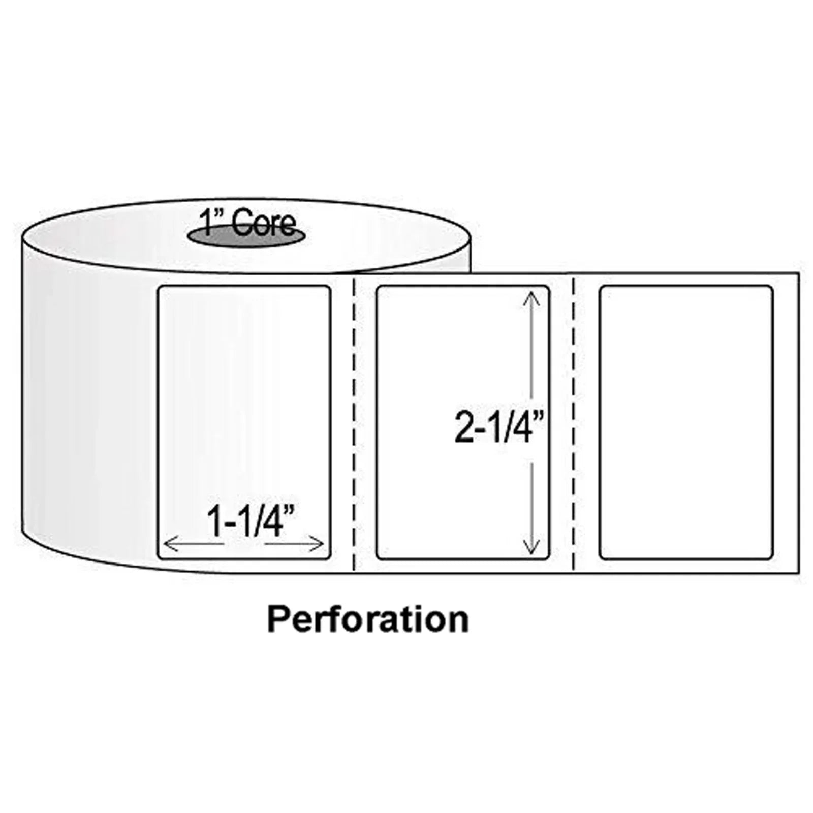 2.25"x1.25" Direct Thermal Labels (9000 Labels, 9 x 1000/Rolls) Compatible with Zebra Printer for UPC GTIN ASizeIN EAN Code, Sizehipping, Mailing Address