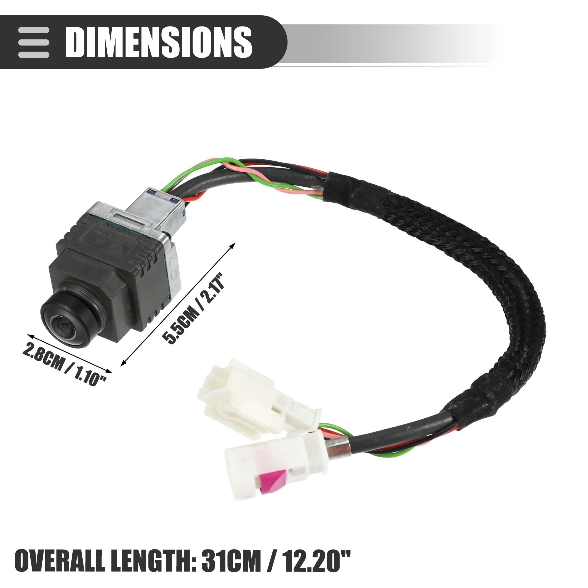 Unique Bargains Rear View Backup Camera for Mercedes-Benz CLSize400 2015-2017 Plastic Metal No.A2189052002 Gray Black