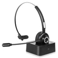 Cozy Bluetooth Headset, UX-M97 Wireless Headset with Microphone, Cell Phone Headset with Noise Isolation Mic Charging Base Mute Function for Sizeamsung Galaxy Z Flip3 5G With Charging Dock