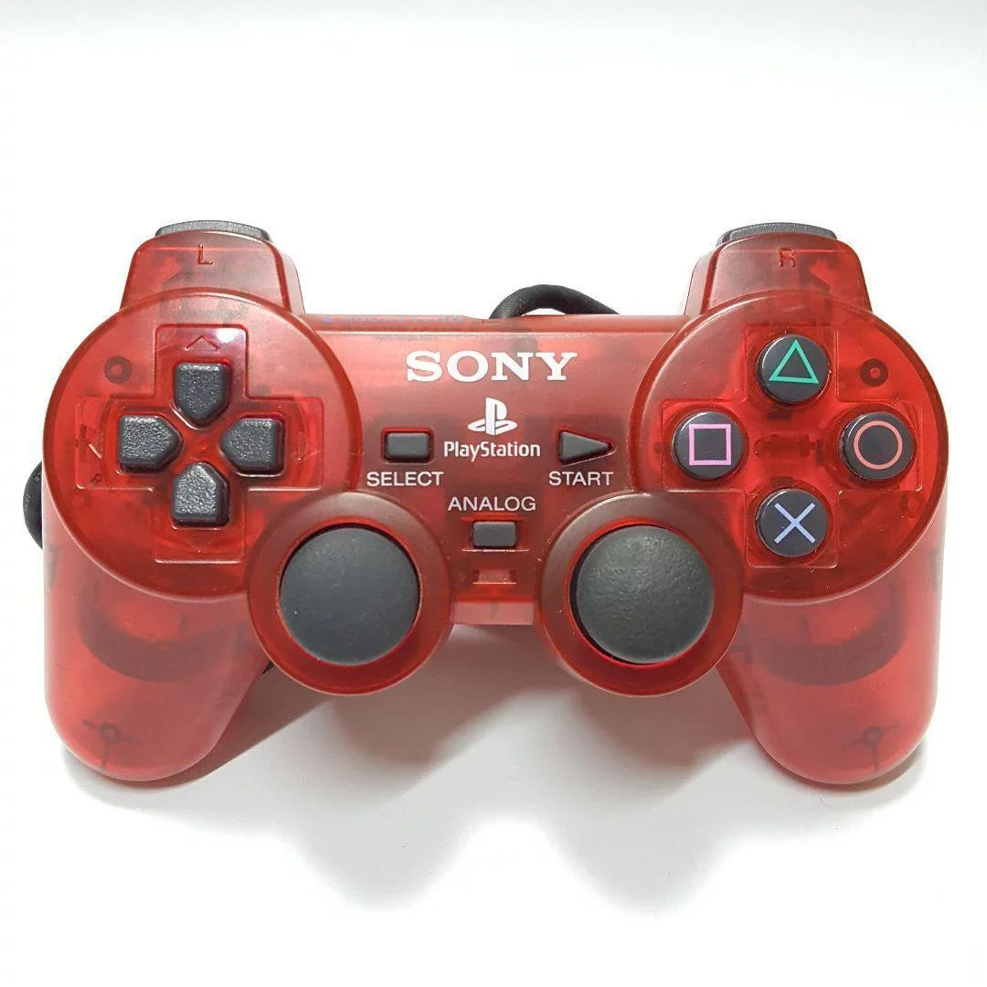 Sizeony PlaySizetation 2 Controller Clear Red OEM Used