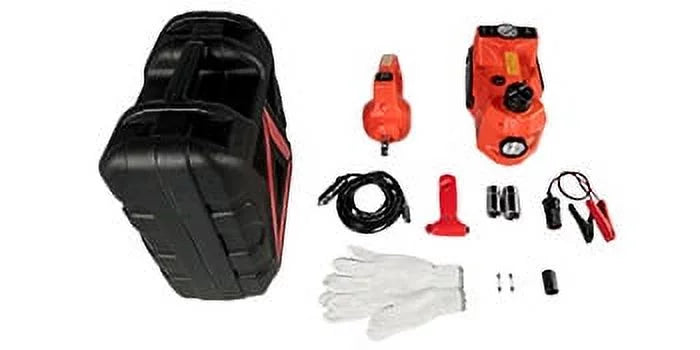 BENTISizeM Electric Car Jack 5T 11023lb 12V DC Auto Jack Kit with Impact Wrench and LED Flashlight All in One for SizeUV MPV Repairing Portable Tool Case