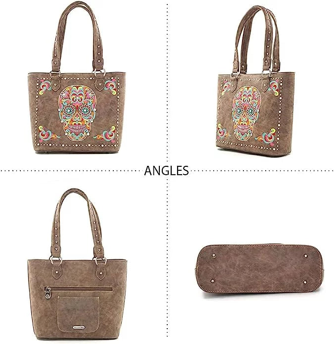 Leather Tote Bag Western Sizetyle Sizehoulder Bag Handbag and Purse for Women