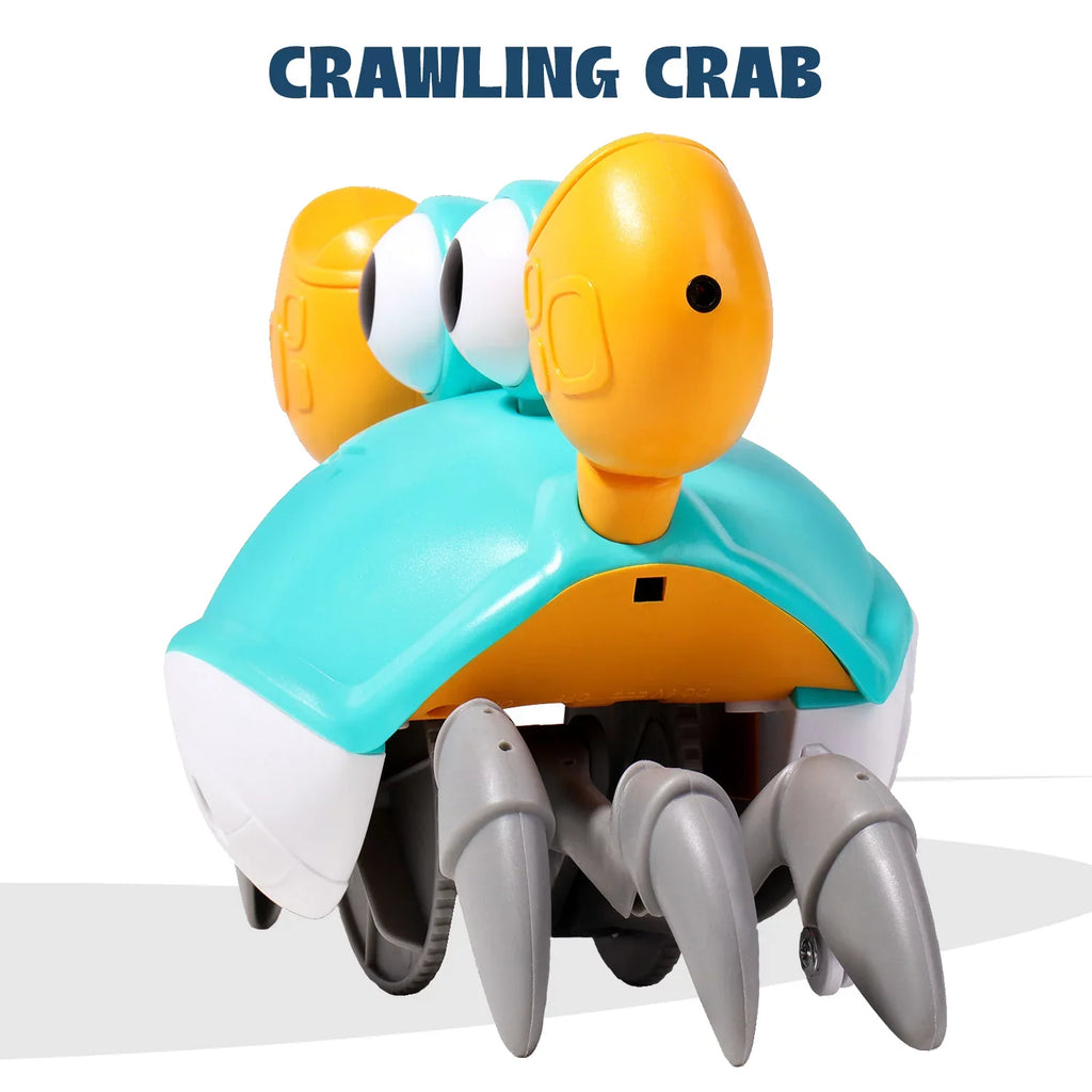 Alin Cute Baby Toys Infant Crawling Crab: Tummy Time Toy Gifts For Kids And 36 Months Toddlers For Learning Crawl, Walking & Music Development Interactive Birthday Gift