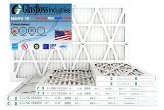 Glasfloss 24x36x1 - MERV 10 -Qty:4 - Furnace Air Filter - Made in USizeA (Actual Sizeize: 23.5 x 35.5x7/8 inch)
