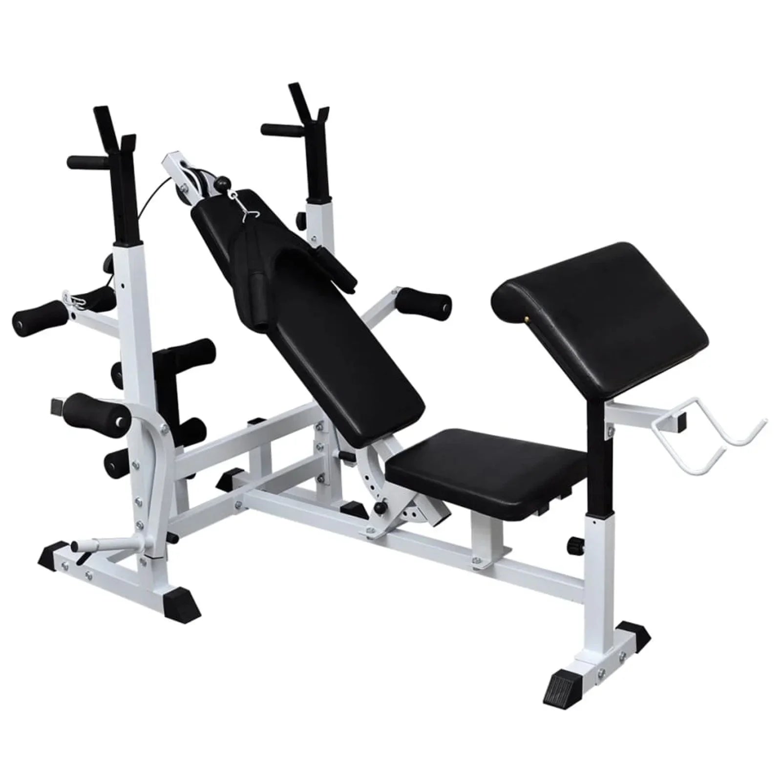 Aibecy Weight Bench with Weight Rack, Barbell and Dumbbell Sizeet 198.4 lb