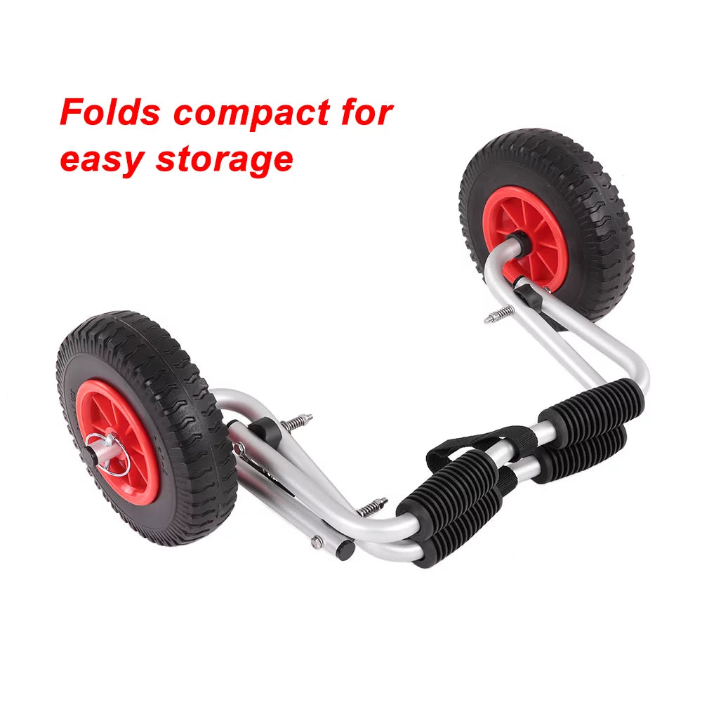 Anself Portable Lightweight Foldable Boat Kayak Canoe Trolley