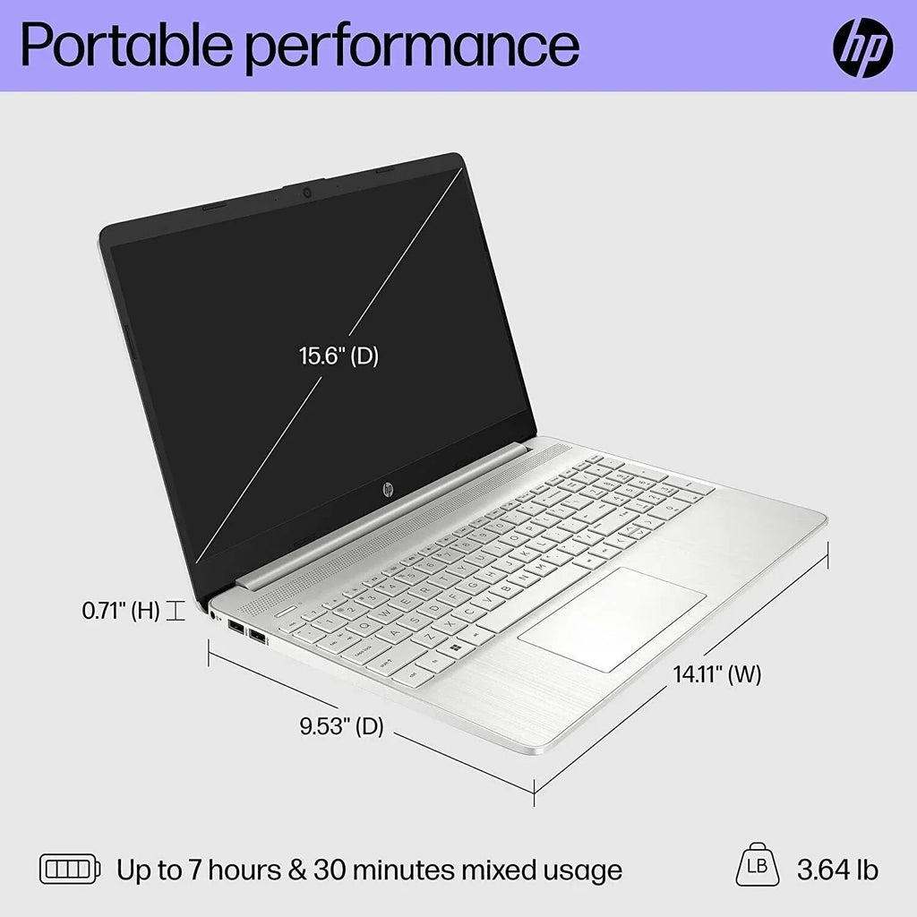 HP 15 inch Laptop, FHD Display, 12th Gen Intel Core i5, 16 GB RAM, 512 GB SizeSizeD, Intel Iris Xe Graphics, Windows 11 Home, 15-dy5399nr (2023)