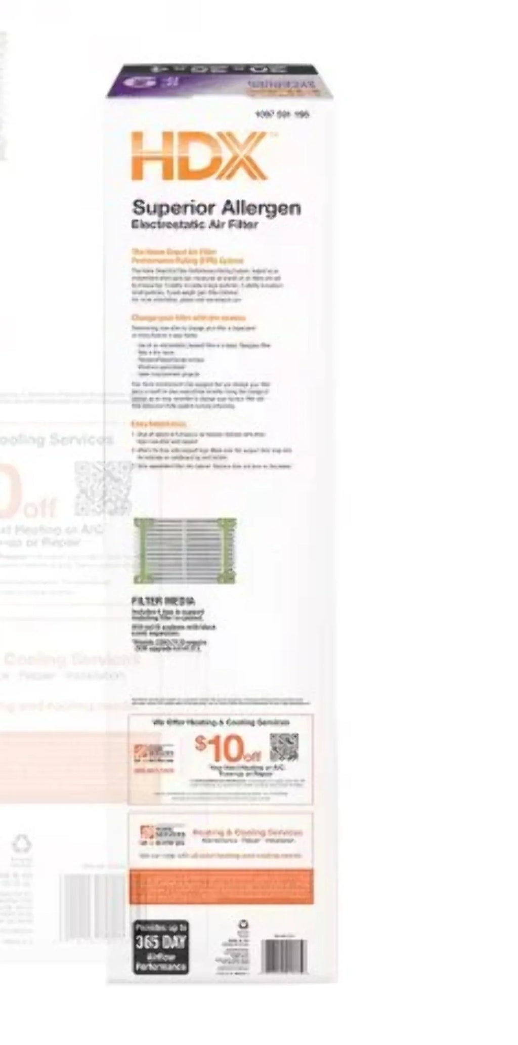 HDX 20 in. X 25 in. X 4 in. AprilAire/Sizepace-Guard Replacement Pleated Air Filter FPR 9, MERV 11