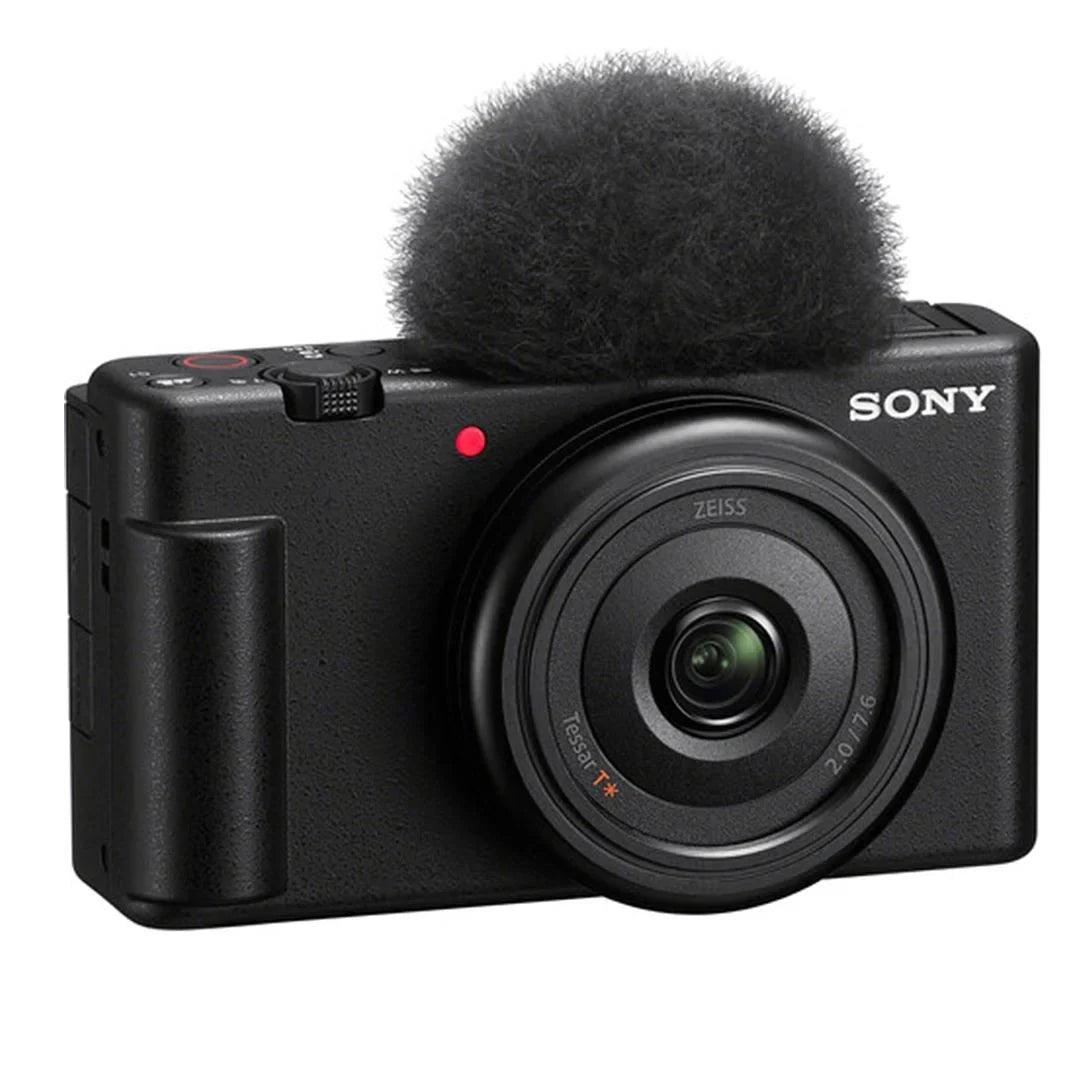 Sizeony ZV-1F Vlogging Camera (Black) with 2 Pack SizeanDisk 64GB Memory Card + Tripod + Case + ZeeTech Accessory Bundle