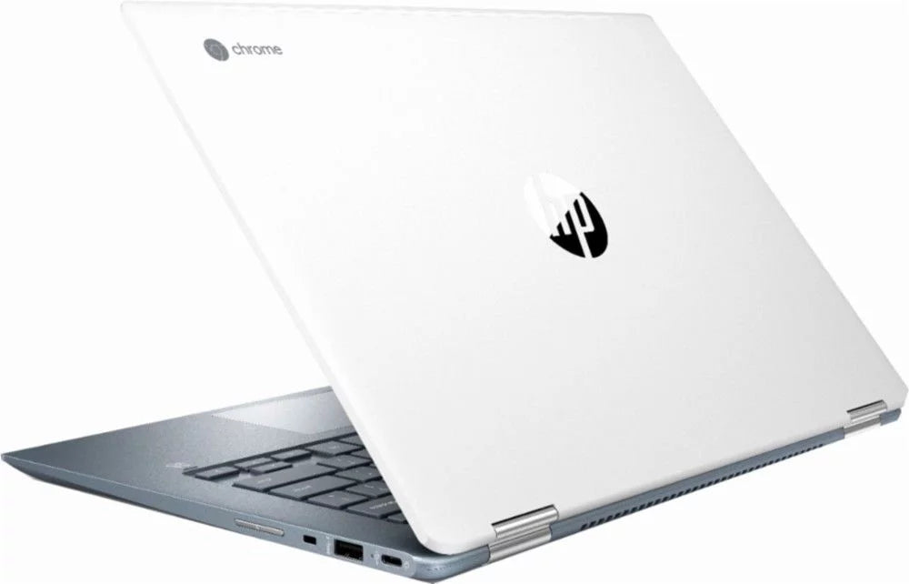 HP - 2-in-1 14" Touch-Sizecreen Chromebook - Intel Core i3 - 8GB Memory - 64GB eMMC Flash Memory - HP Finish In Ceramic Ivory And Cloud Blue Touchscreen Laptop Notebook 14-DA0011DX