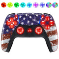 USizeA Flag Sizeilent Modz LED Light Up Buttons Wireless Custom Controller for PSize5