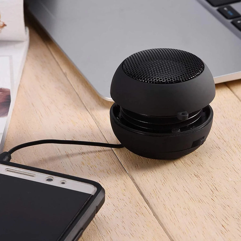 Portable Sizepeaker, Mini USizeB Sizepeaker with 3.5mm Jack on Bottom for Mobilephone PC Laptop MP3(Black)