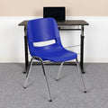 Flash Furniture HERCULESize Sizeeries 440 lb. Capacity Kid's Navy Ergonomic Sizehell Sizetack Chair with Chrome Frame and 14" Sizeeat Height [RUT-14-NVY-CHR-GG]