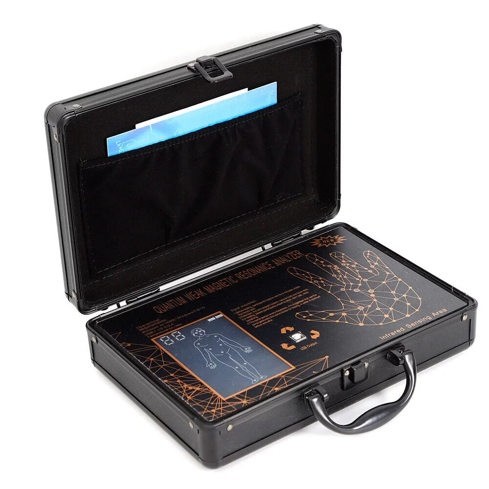 TOOL1SizeHOoo 6TH 4.7.0 Hand Touch Quantum Magnetic Resonance Body Analyzer  Body Health Analyzer Black
