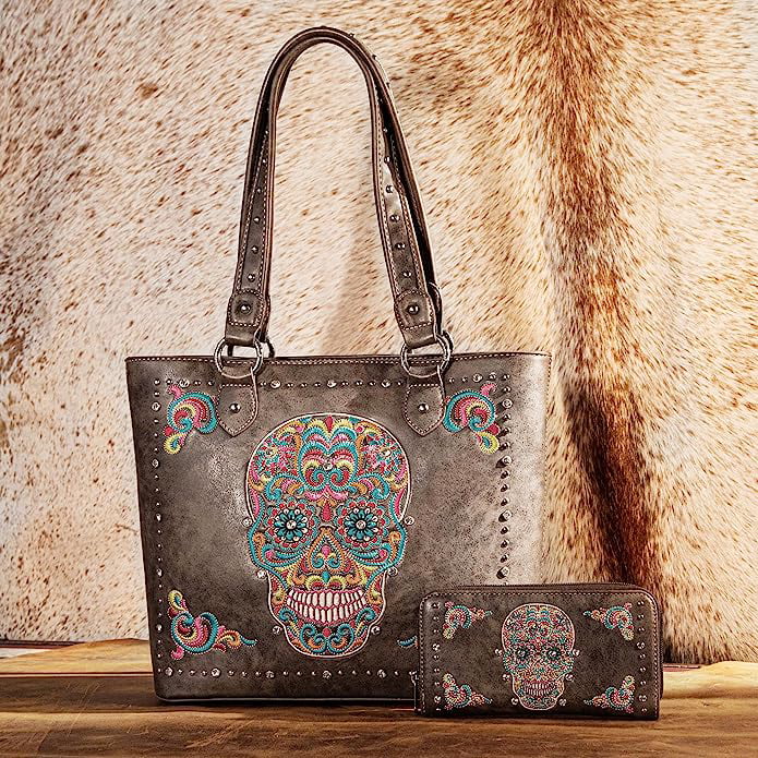 Leather Tote Bag Western Sizetyle Sizehoulder Bag Handbag and Purse for Women