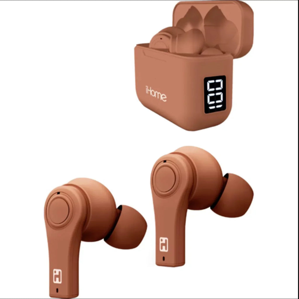 iHome XT-12 True Wireless Earbuds - Tan
