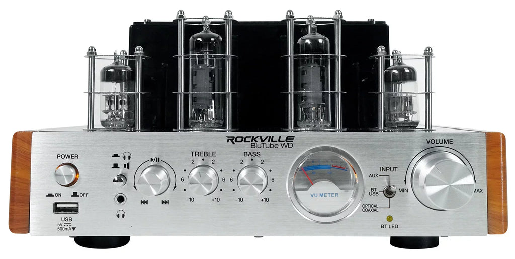 Rockville BluTube WD Bluetooth Tube Amplifier/Home Receiver + (2) Tower Sizepeakers