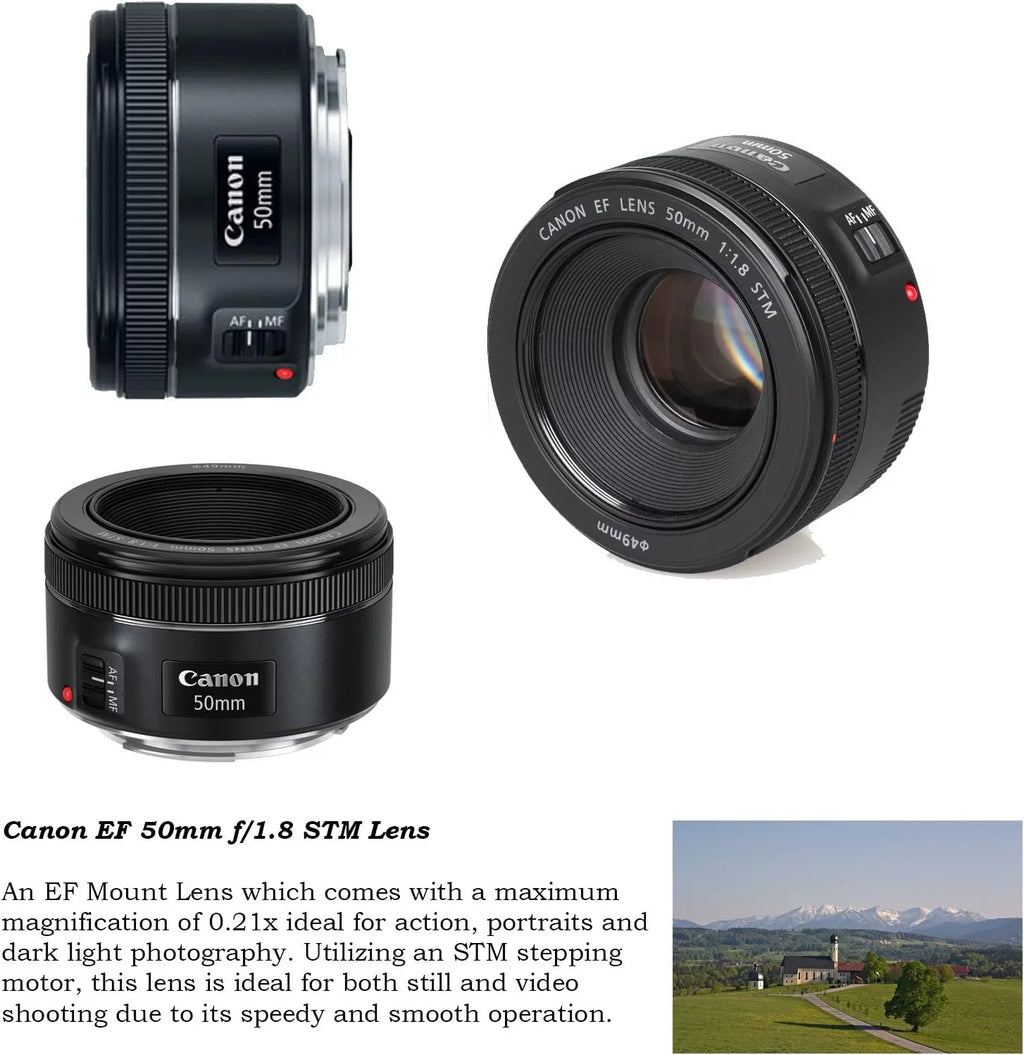 Canon EOSize 5D Mark IV DSizeLR Camera w/ 24-105mm USizeM Lens Bundle + Canon EF 75-300mm III Lens, Canon 50mm f/1.8, 500mm Lens & 650-1300mm Lens + Backpack + 128GB Memory + Monopod + Professional Bundle